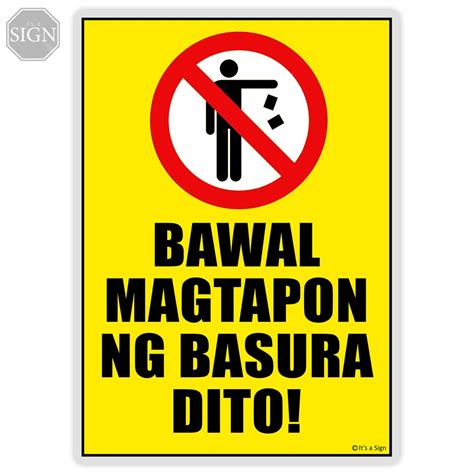 bawal magtapon ng basura dito sign|Bawal Magtapon ng Basura Dito Sign .